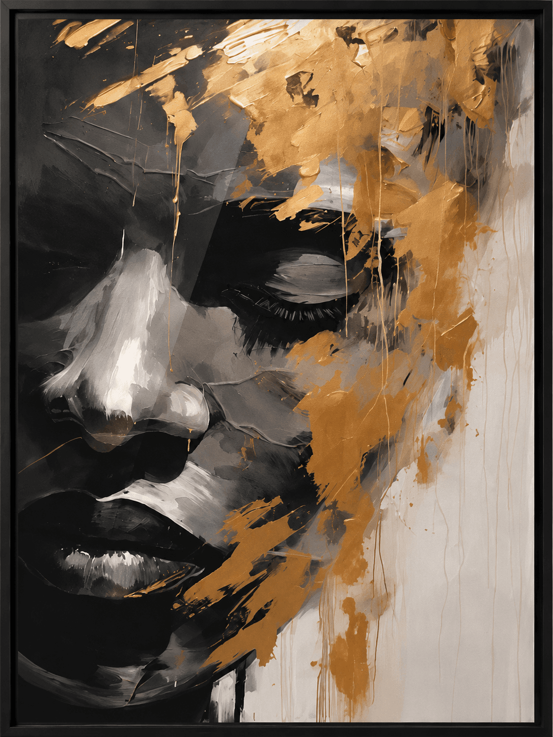 Portrait (Gold Accent) — Golden Face