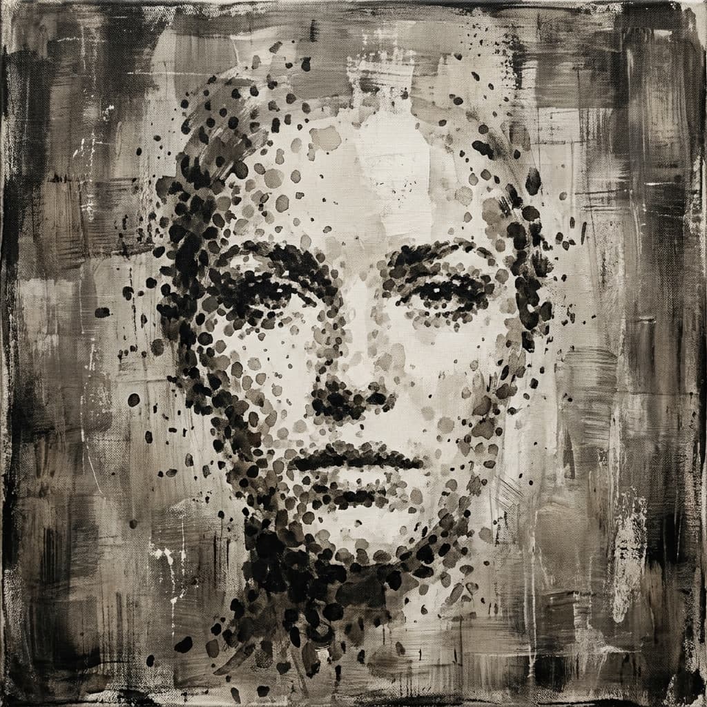 Portrait (Abstract) — Pointillist Dissolution