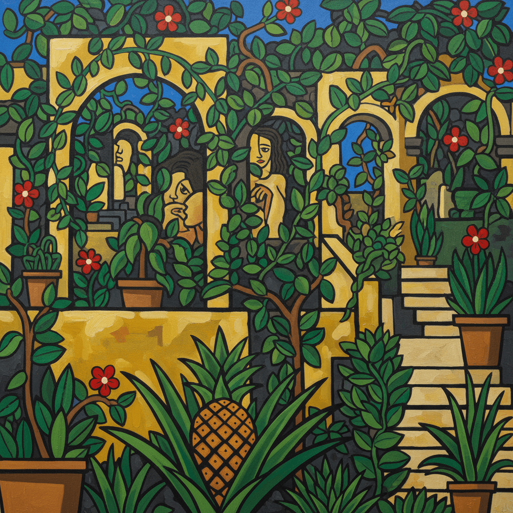 Cubist Scene — Mystery Garden