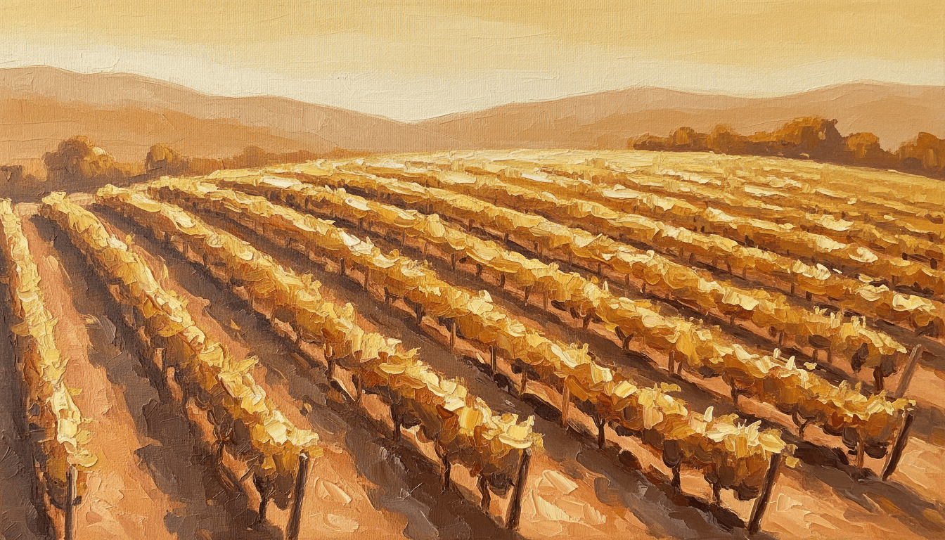 Golden Hour — Vineyard Hillside