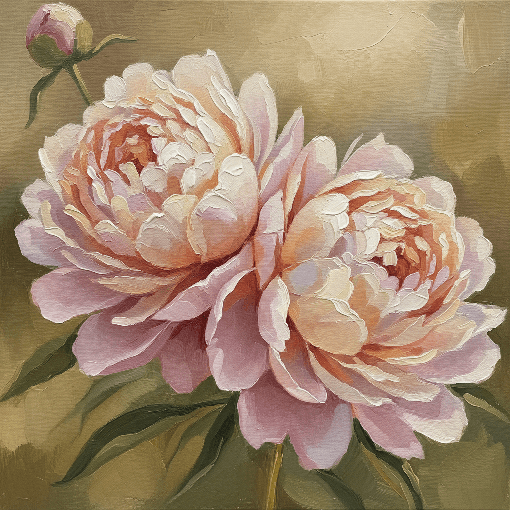Romantic Garden — Ivory Peonies